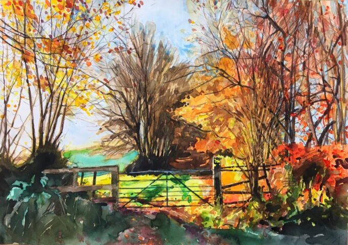 Autumn colours in sunlight, gateway ii